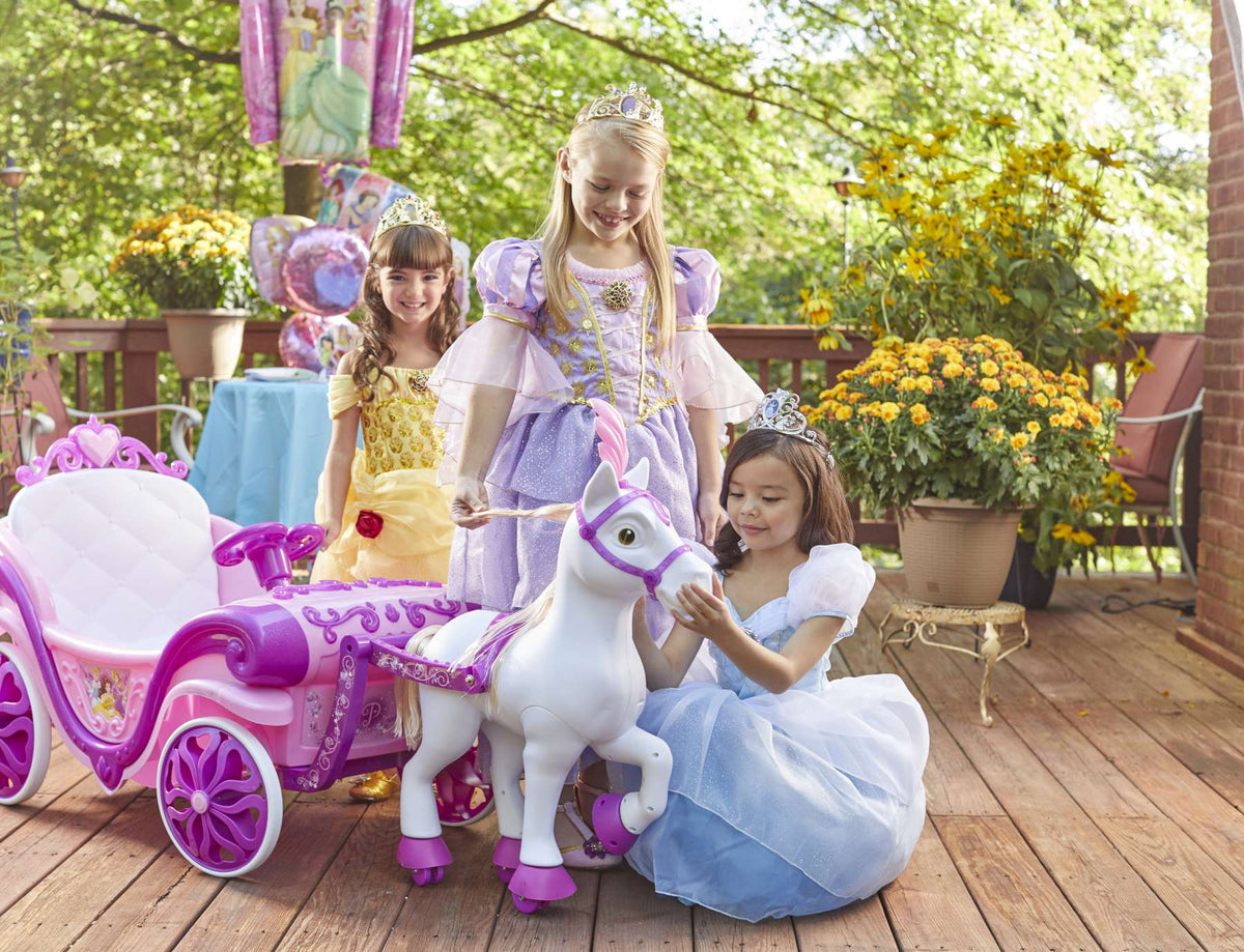 Disney Princess Paard met Koets - Elektrische Ride-On
