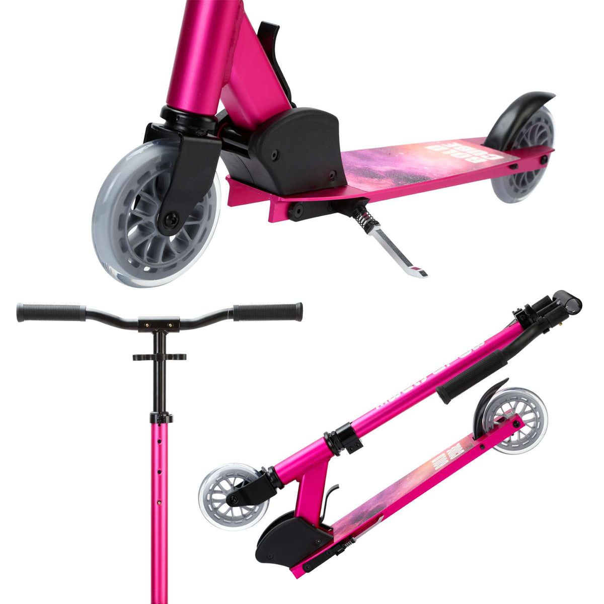 BOLDCUBE Deluxe 2-wielstep - Fuchsia Roze