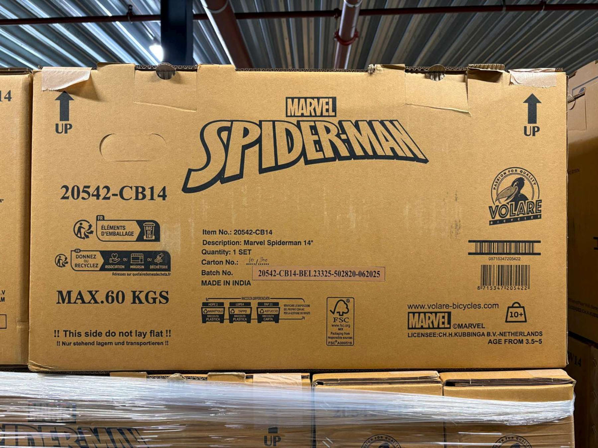 Marvel Spider-Man Kinderfiets - Jongens - 14 inch - Rood/Blauw