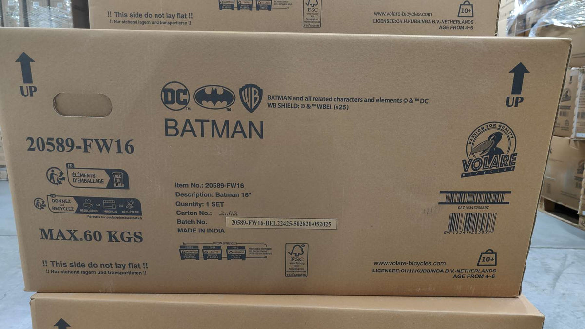 Batman Kinderfiets - Jongens - 16 inch - Zwart - 2 handremmen