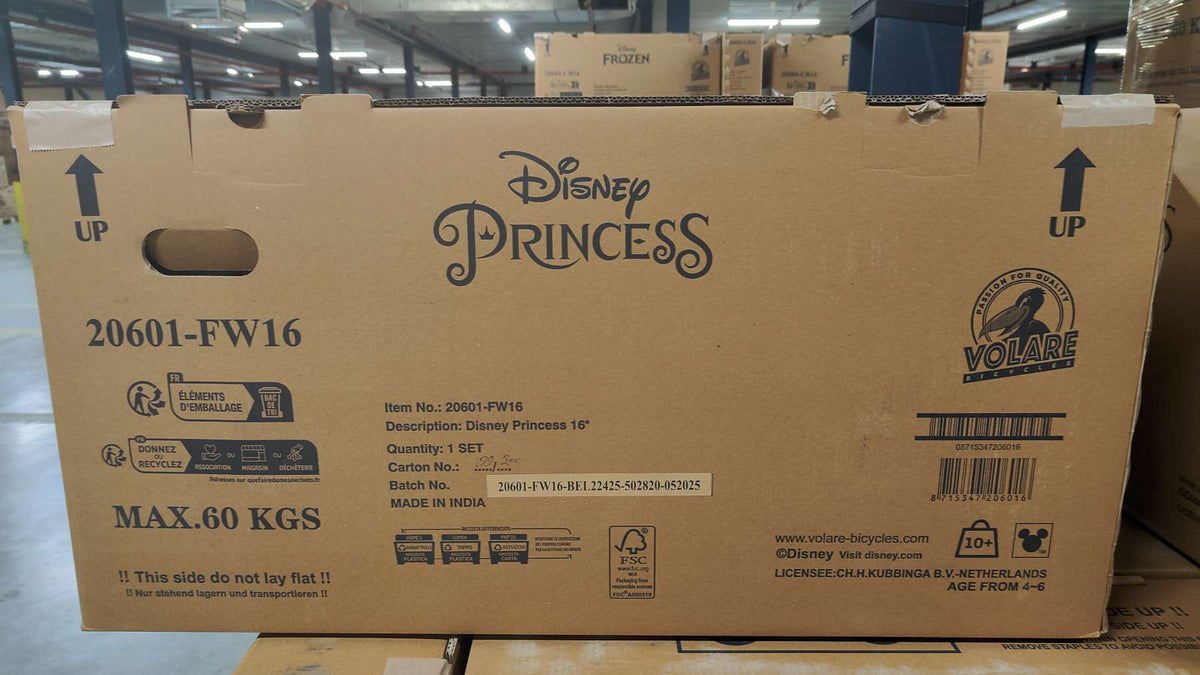 Disney Princess Kinderfiets - Meisjes - 16 inch - Roze - Twee Handremmen