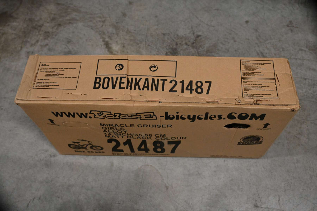 Volare Miracle Kinderfiets - Meisjes - 14 inch - Mat Zwart - Prime Collection