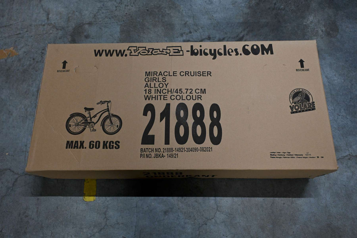 Volare Miracle Cruiser Kinderfiets - Meisjes - 18 inch - Wit - Prime Collection