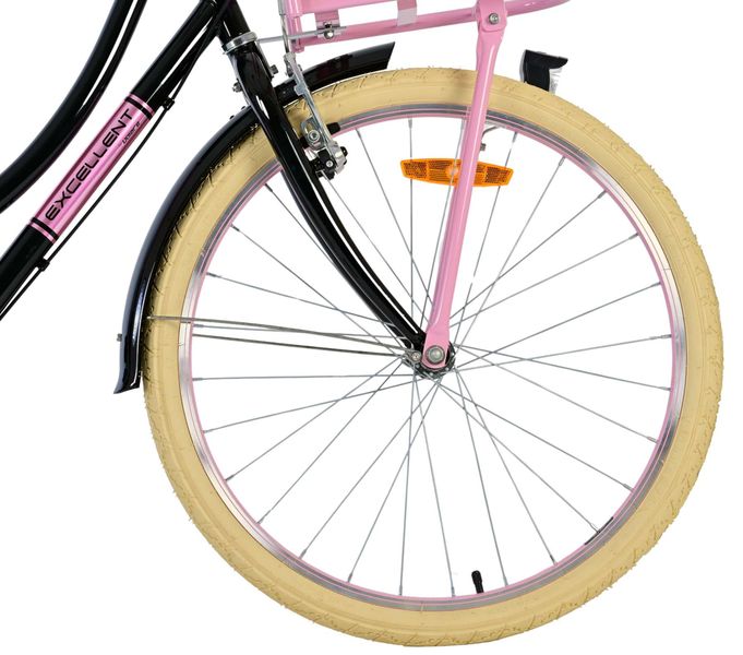 Volare Excellent Kinderfiets - Meisjes - 24 inch - Zwart - Shimano Nexus 3 versnellingen