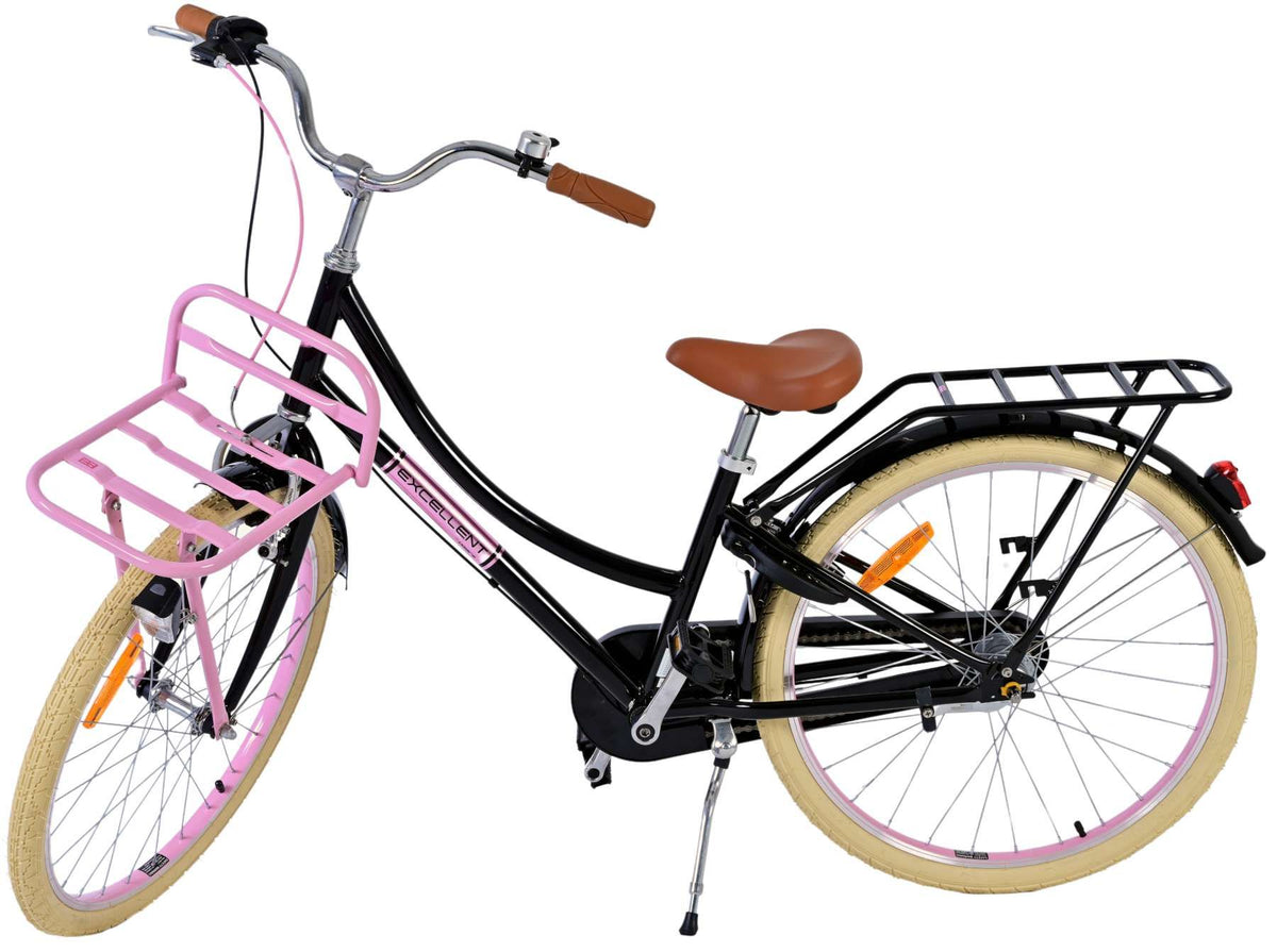 Volare Excellent Kinderfiets - Meisjes - 24 inch - Zwart - Shimano Nexus 3 versnellingen