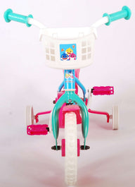 Ocean Kinderfiets - Unisex - 10 inch - Roze Blauw - Doortrapper