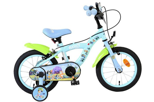 Bluey kinderfiets 14 inch Lichtblauw Twee Handremmen