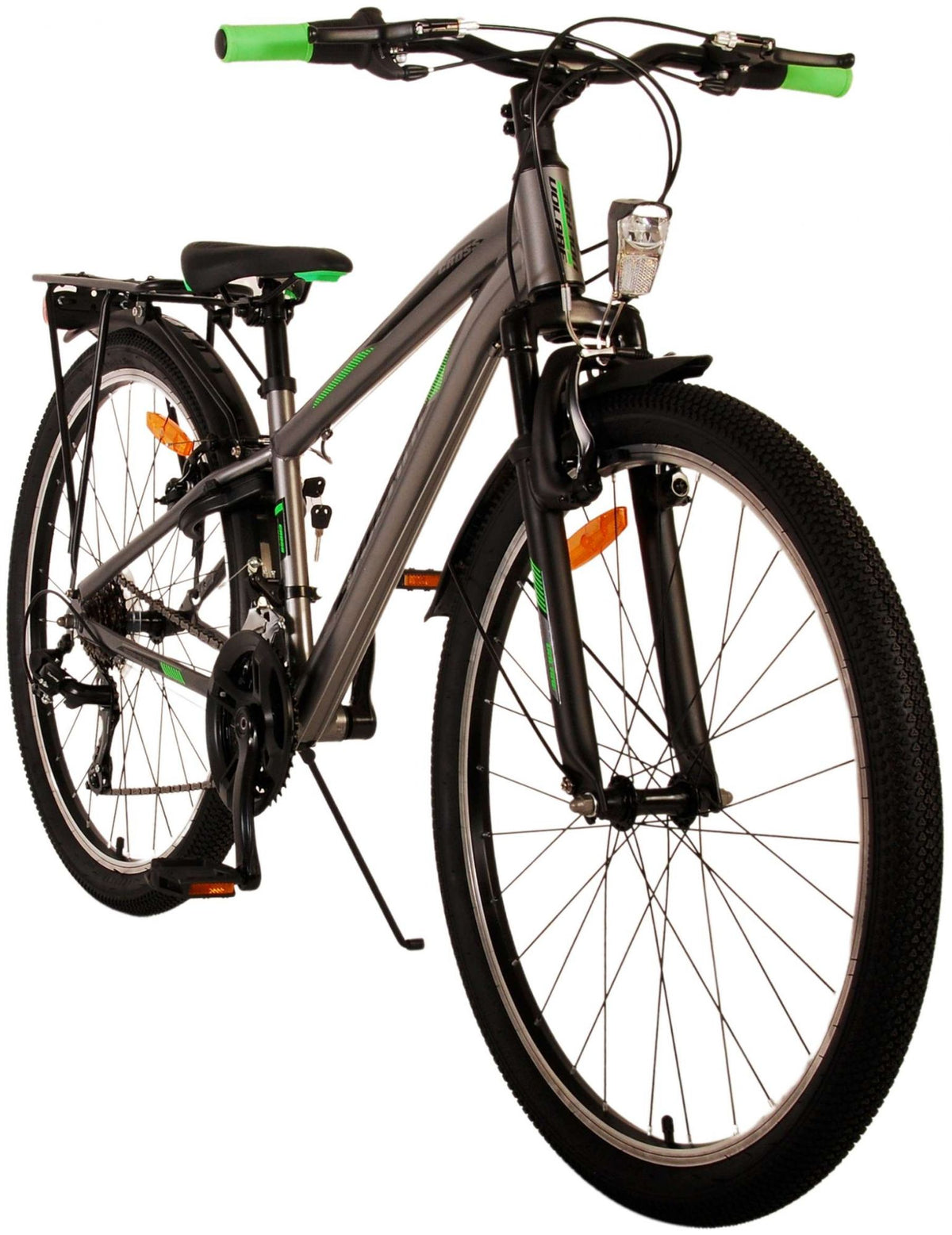 Volare Cross Kinderfiets - Jongens - 26 inch - Grijs - 18 versnellingen - Twee handremmen