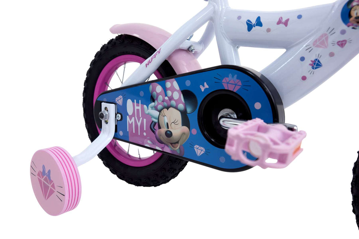 Disney Minnie Mouse Kinderfiets - Meisjes - 12 inch - Wit Roze