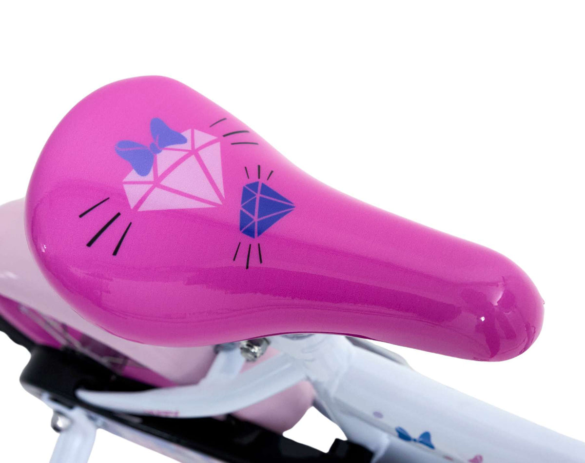 Disney Minnie Mouse Kinderfiets - Meisjes - 12 inch - Wit Roze
