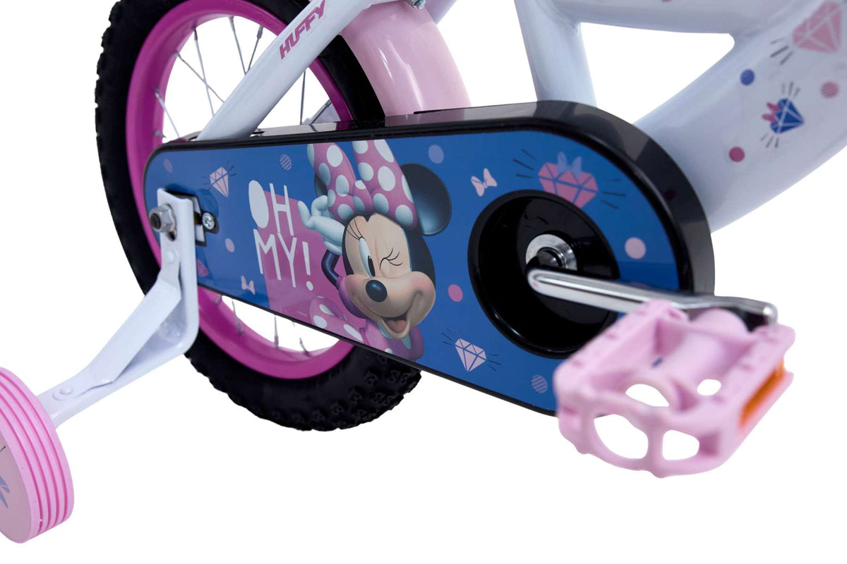 Disney Minnie Kinderfiets - Meisjes - 14 inch - Wit Roze