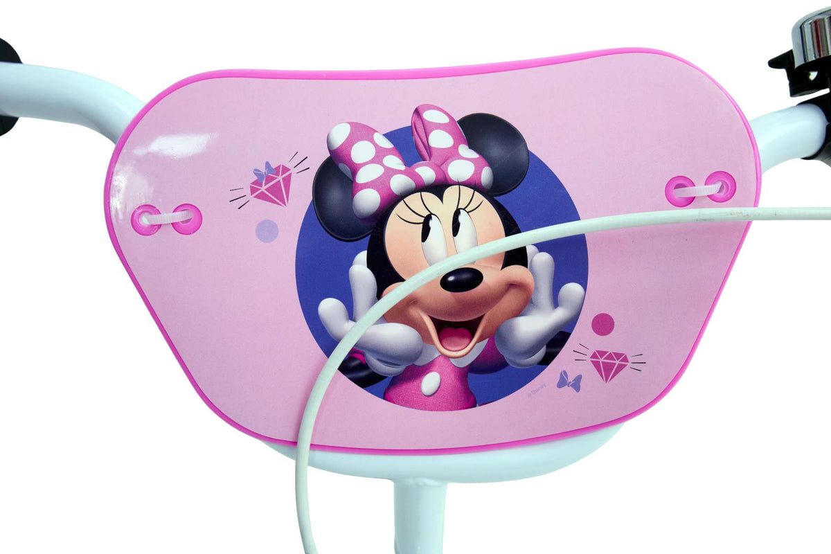 Disney Minnie Kinderfiets - Meisjes - 14 inch - Wit Roze
