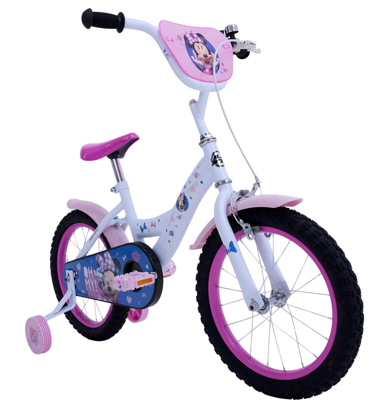 Disney Minnie Mouse Kinderfiets - Meisjes - 16 inch - Wit Roze