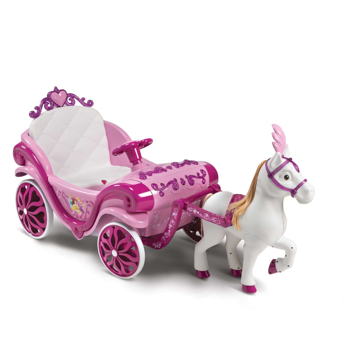 Disney Princess Paard met Koets  - Elektrische Ride-On