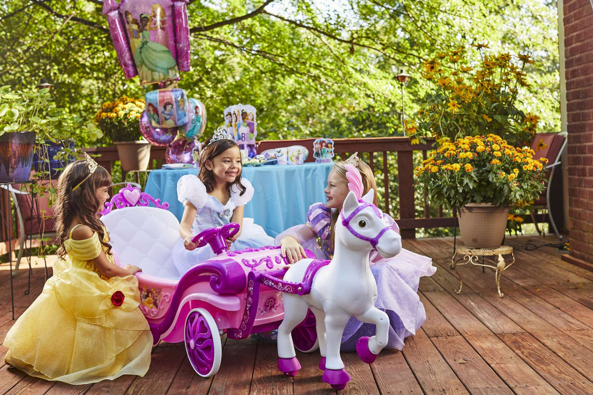 Disney Princess Paard met Koets  - Elektrische Ride-On