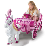 Disney Princess Paard met Koets  - Elektrische Ride-On