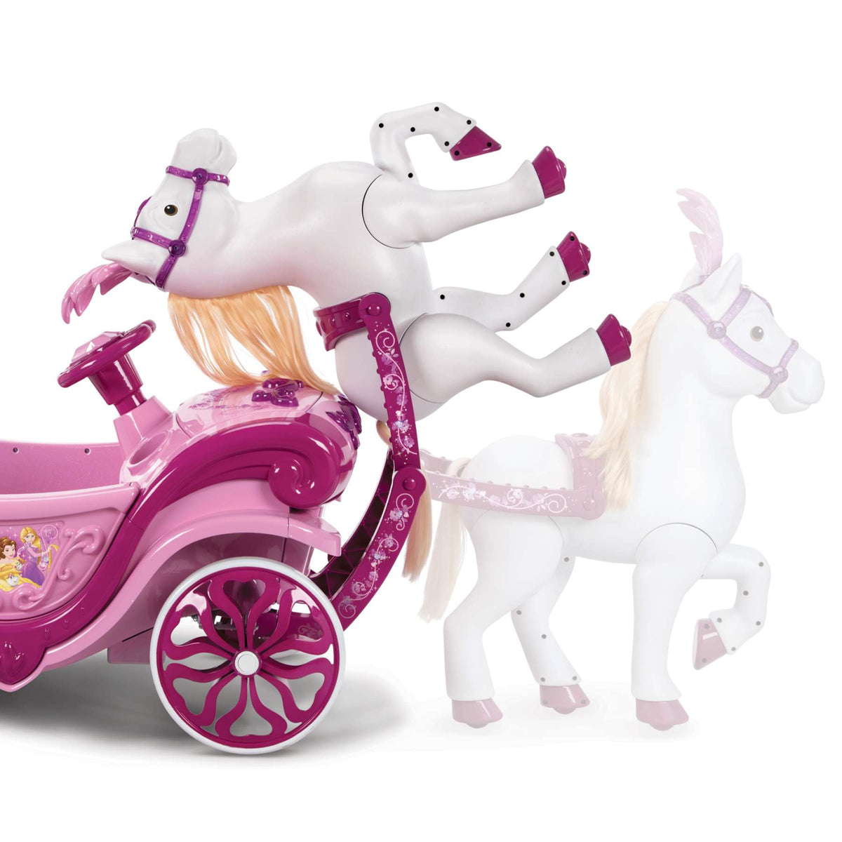 Disney Princess Paard met Koets  - Elektrische Ride-On