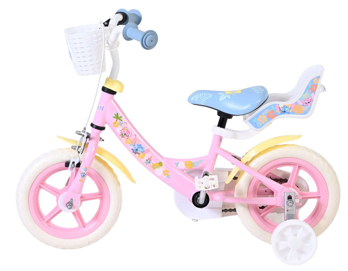 Disney Stitch Kinderfiets - Meisjes - Mag Wheels - 12 inch - Roze