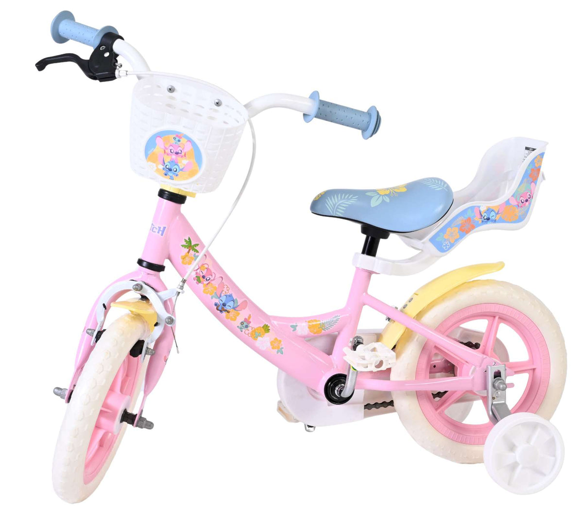 Disney Stitch Kinderfiets - Meisjes - Mag Wheels - 12 inch - Roze