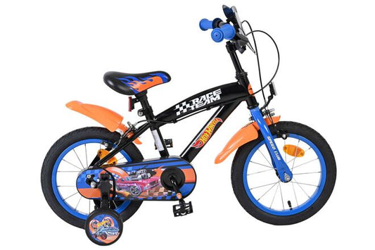 Hot Wheels kinderfiets Jongens 14 inch Zwart Twee Handremmen