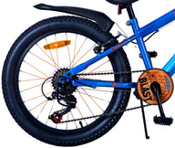 NERF Kinderfiets - Jongens - 20 inch - Satijn Blauw - 6 Speed