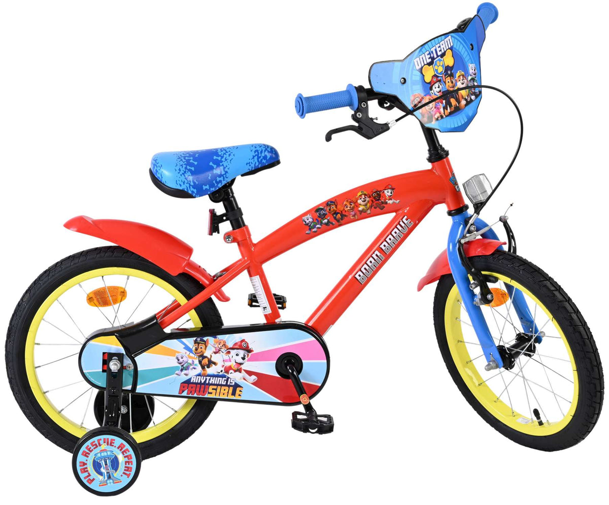 Paw Patrol Kinderfiets - Jongens - 16 inch - Rood Blauw