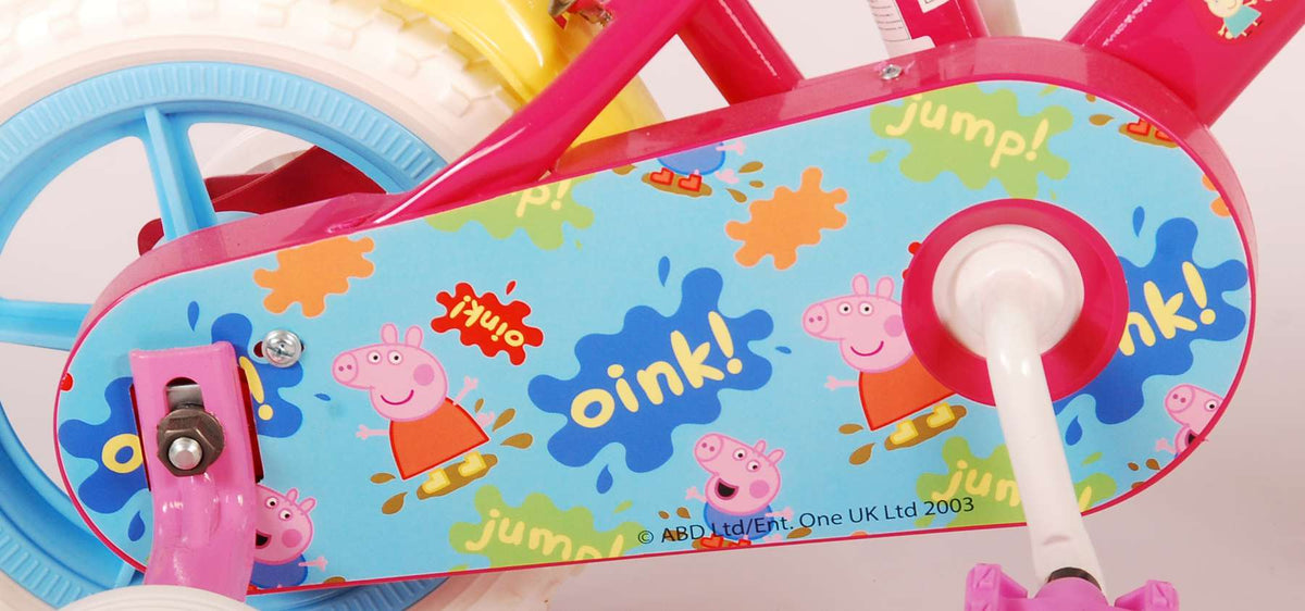 Peppa Pig Kinderfiets - Meisjes - 10 inch - Roze/Blauw - Doortrapper