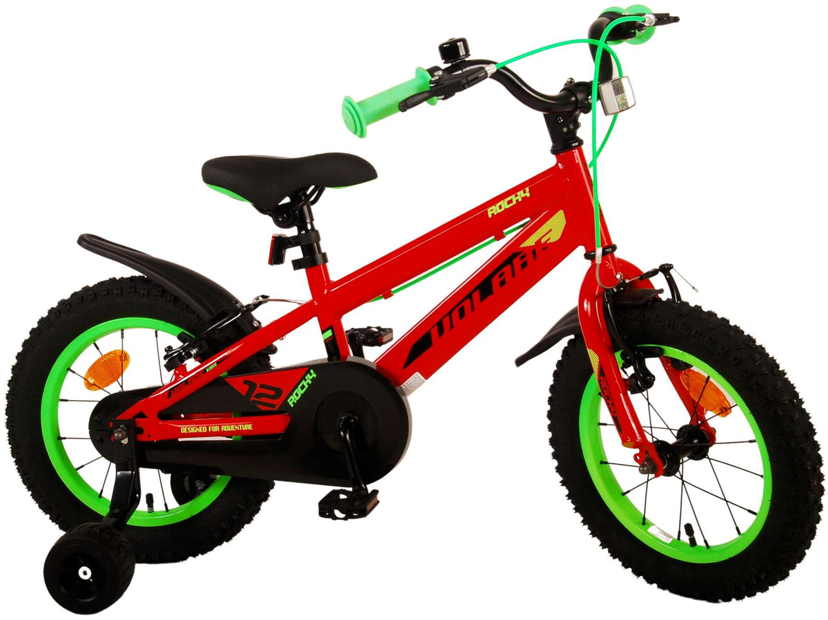 Volare Rocky Kinderfiets - Jongens - 14 inch - Rood - Twee handremmen