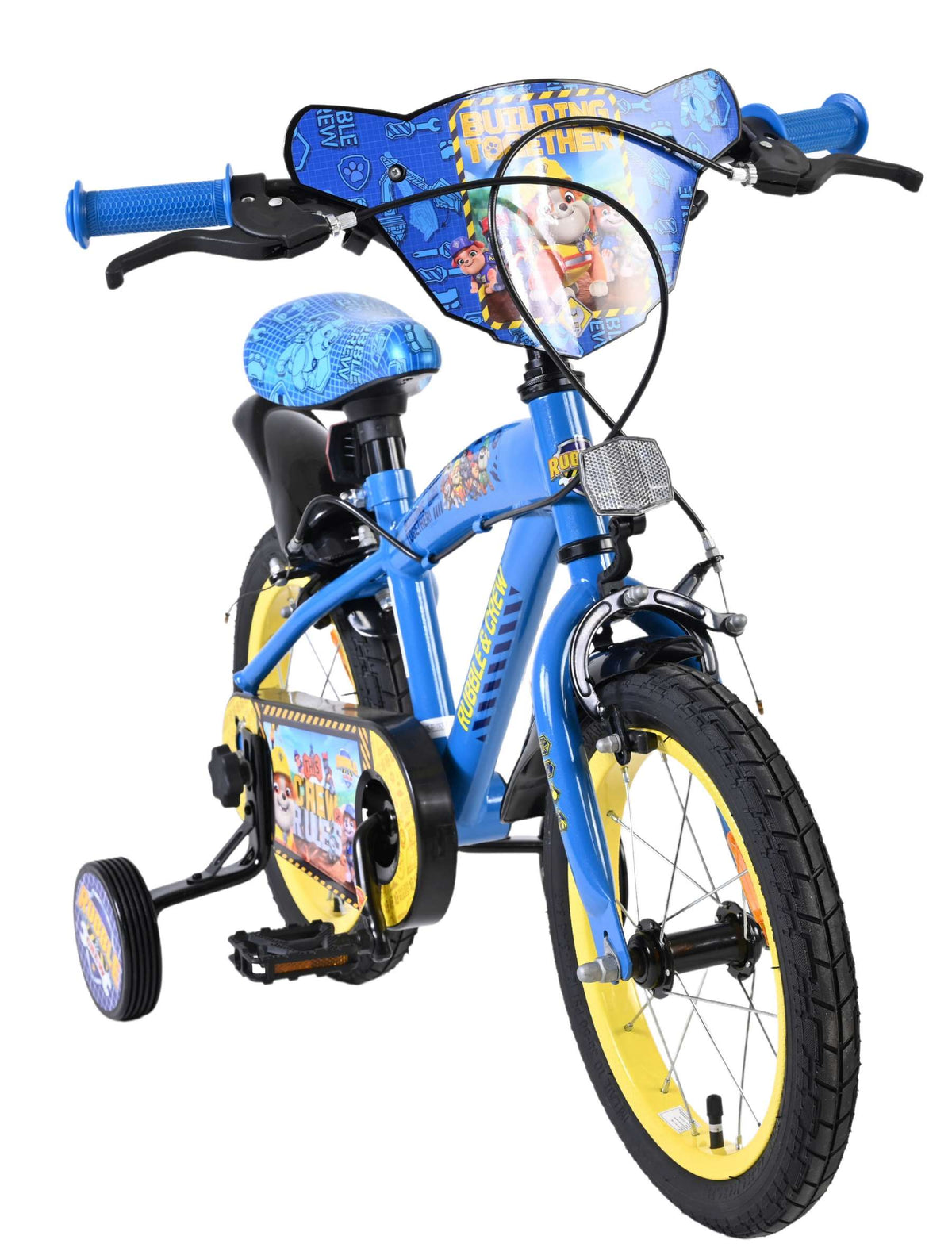 Paw Patrol -Rubble & Crew Kinderfiets - Jongens - 14 inch - Blauw - Twee handremmen