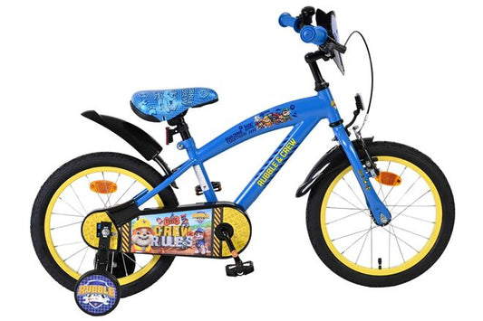 Paw Patrol -Rubble & Crew Kinderfiets - Jongens - 16 inch - Blauw