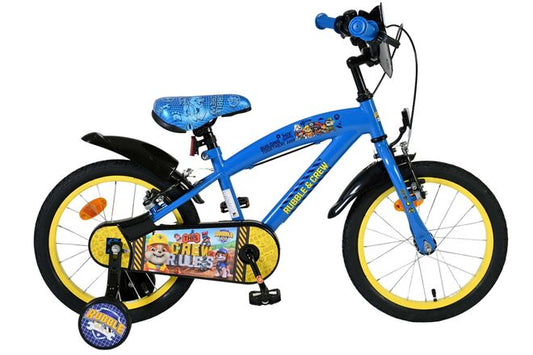 Paw Patrol -Rubble & Crew Kinderfiets - Jongens - 16 inch - Blauw - Twee handremmen