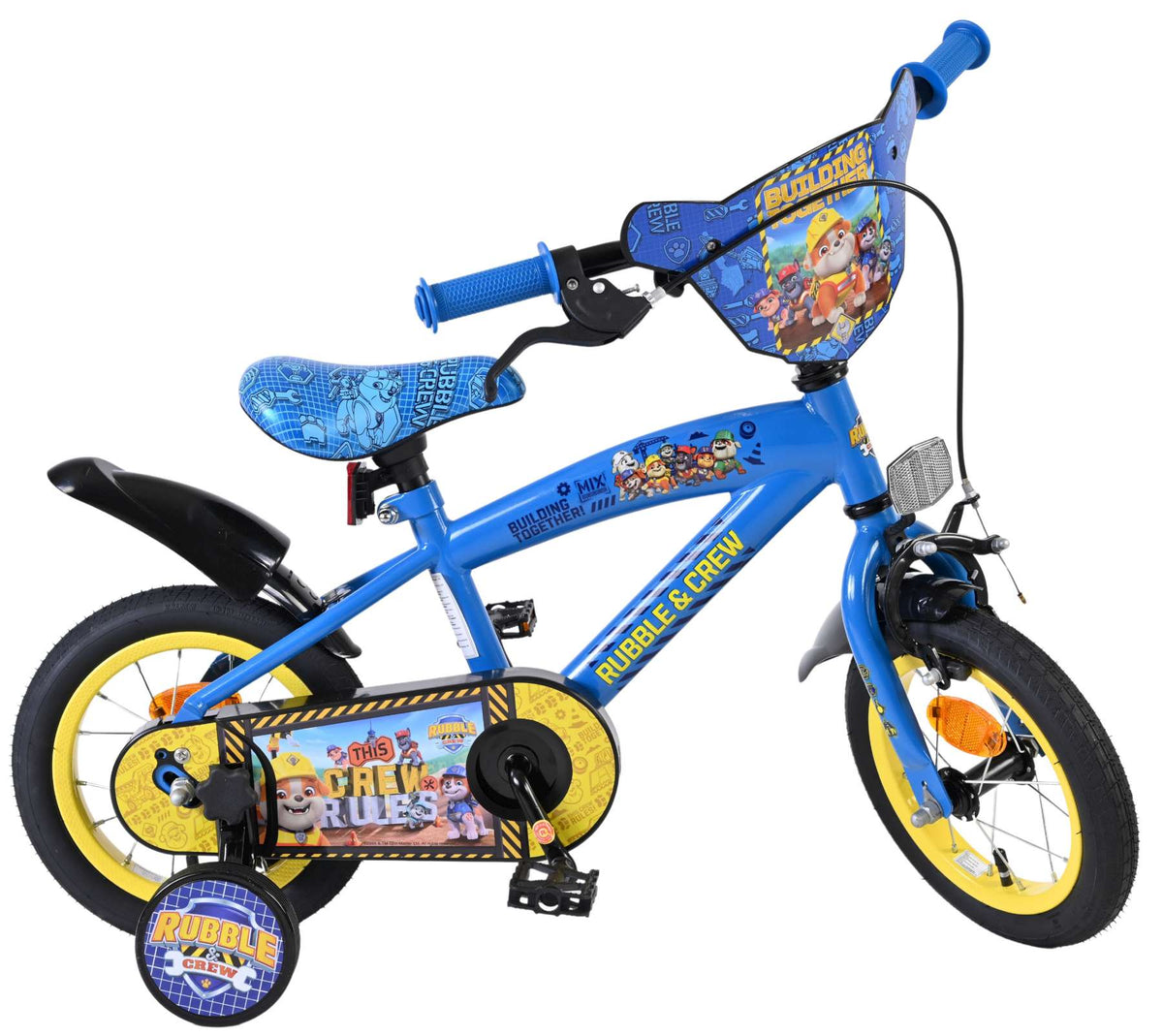 Paw Patrol -Rubble & Crew - Kinderfiets - Jongens - 12 inch - Blauw