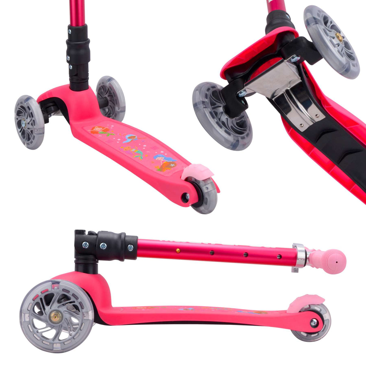 BOLDCUBE Teeny FOLD driewielstep - Zeemeermin Roze