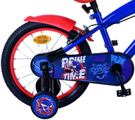 Turbo Crew Kinderfiets - Jongens - 16 inch - Blauw Rood - Twee handremmen