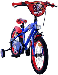 Turbo Crew Kinderfiets - Jongens - 16 inch - Blauw Rood - Twee handremmen