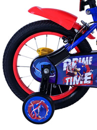 Turbo Crew Kinderfiets - Jongens - 14 inch - Blauw Rood - Twee handremmen