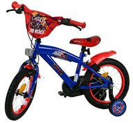 Turbo Crew Kinderfiets - Jongens - 14 inch - Blauw Rood - Twee handremmen