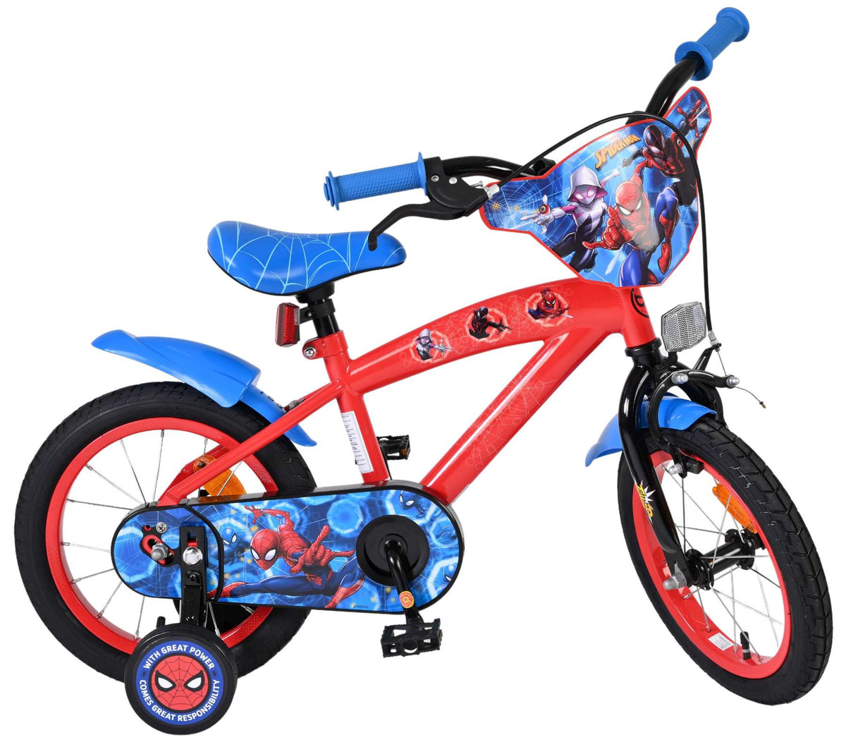 Marvel Spider-Man Kinderfiets - Jongens - 14 inch - Rood/Blauw