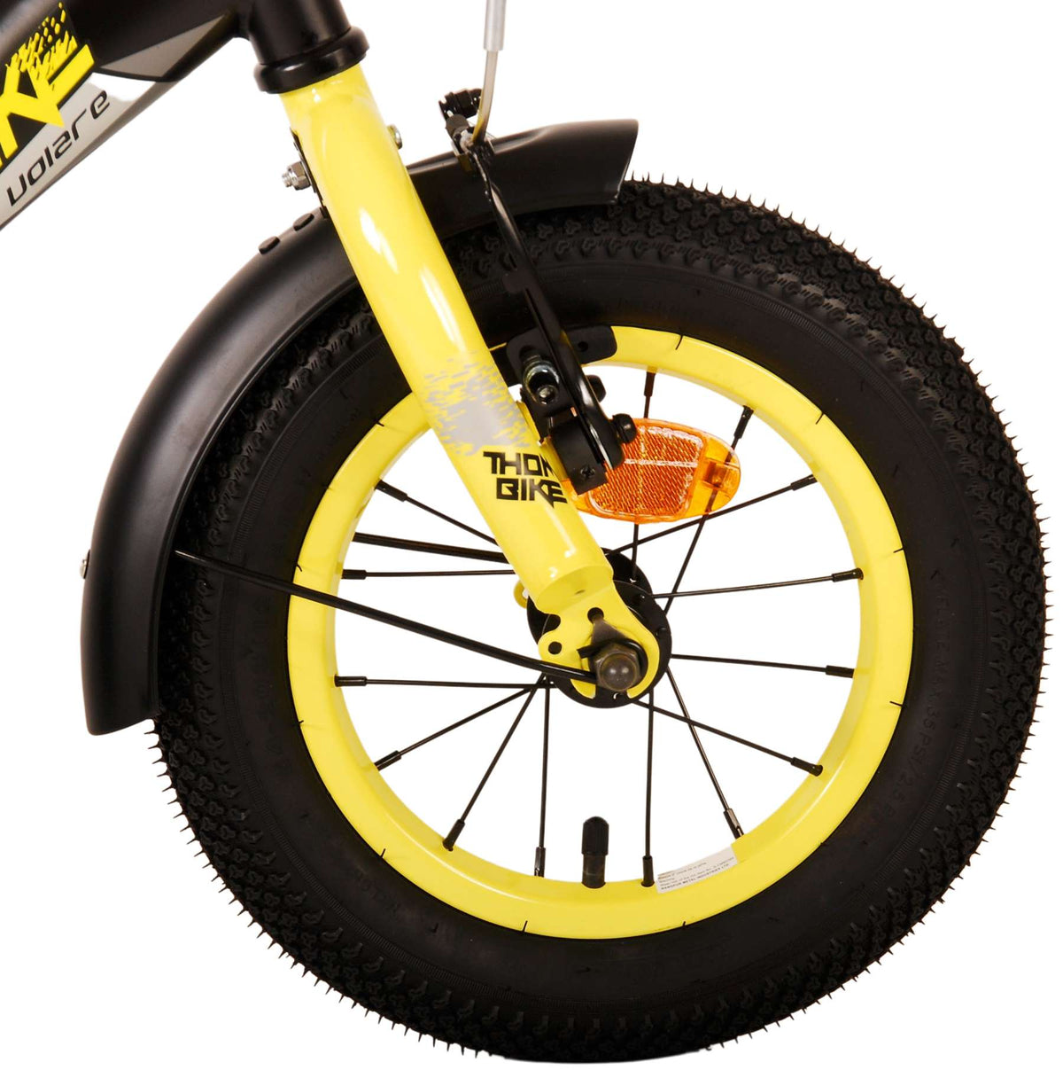 Volare Thombike Kinderfiets - Jongens - 12 inch - Zwart Geel