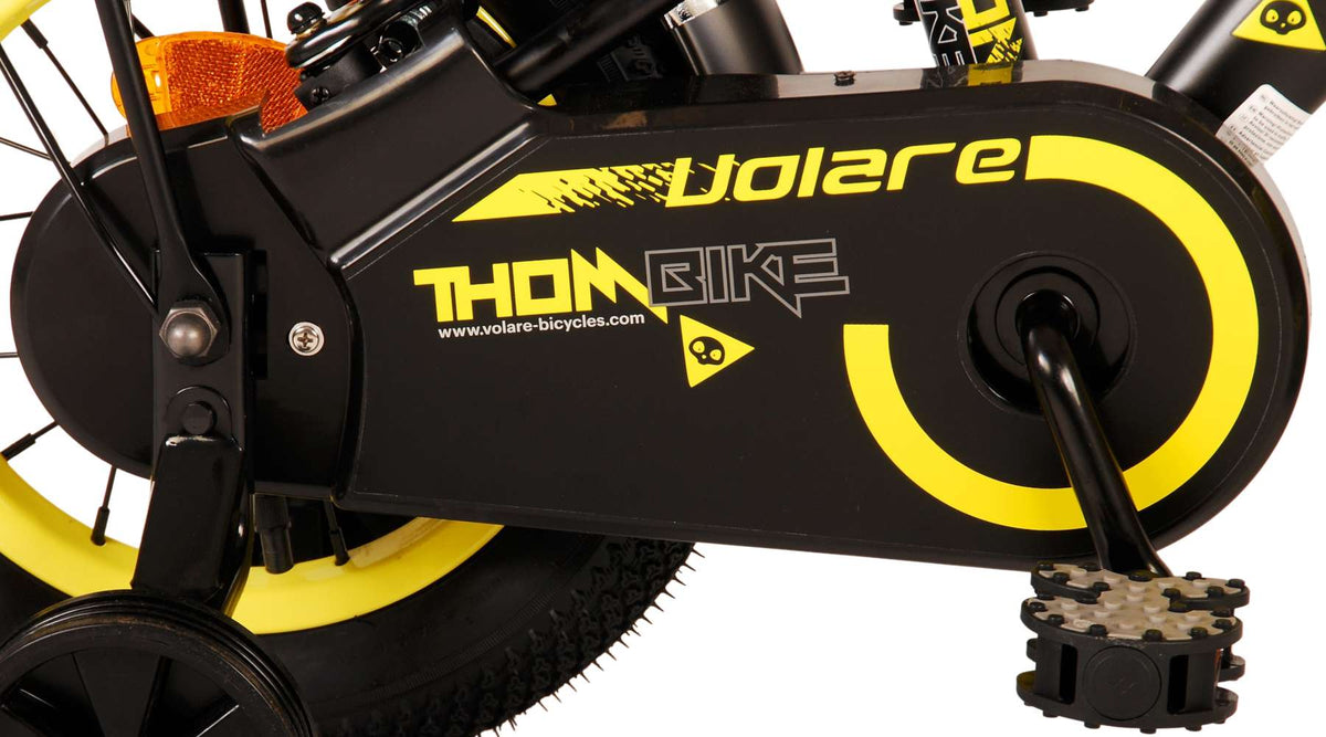 Volare Thombike Kinderfiets - Jongens - 12 inch - Zwart Geel