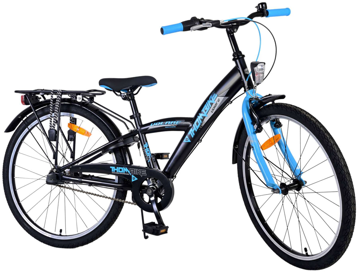 Volare Thombike Kinderfiets - Jongens - 24 inch - Zwart Blauw - Shimano Nexus 3