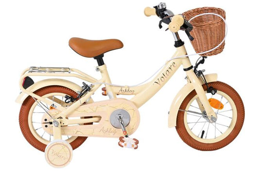Volare Ashley Kinderfiets - Meisjes - 12 inch - Creme - Twee handremmen