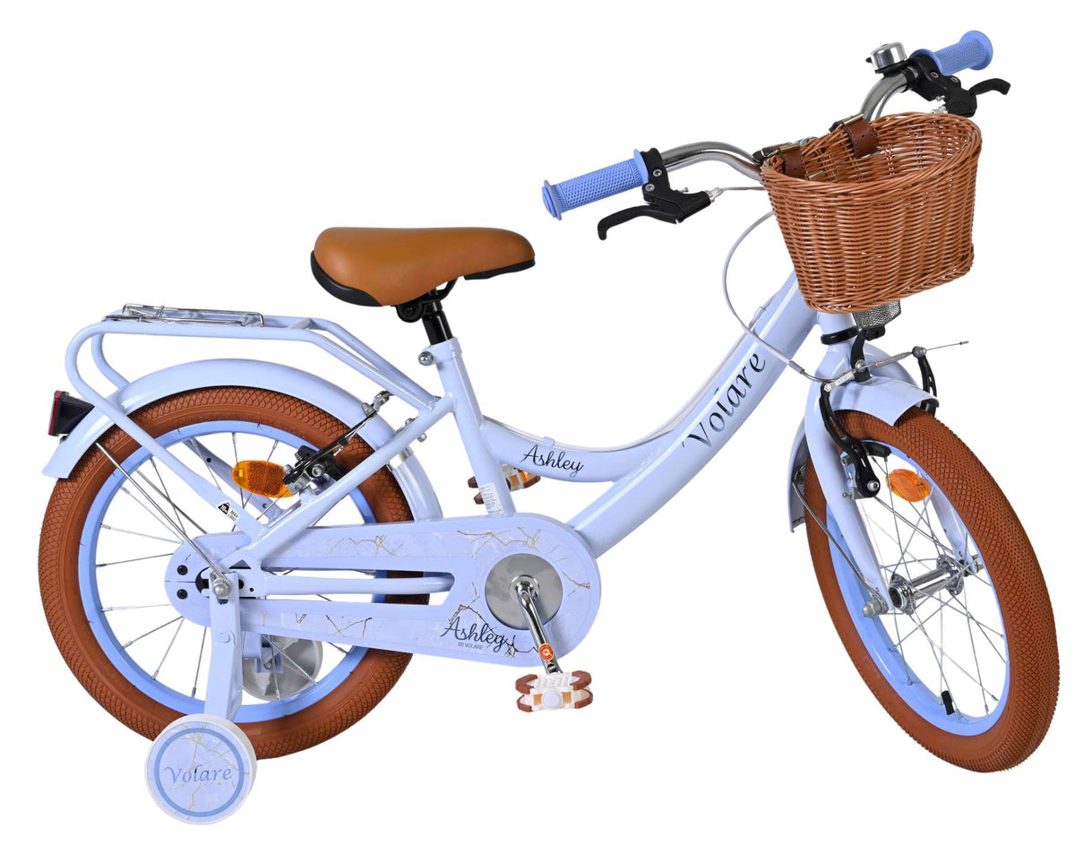 Volare Ashley Kinderfiets - Meisjes - 16 inch - Pastel Blauw- Twee Handremmen