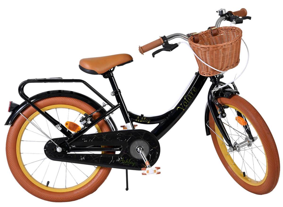 Volare Ashley Kinderfiets - Meisjes - 18 inch - Zwart - Twee handremmen