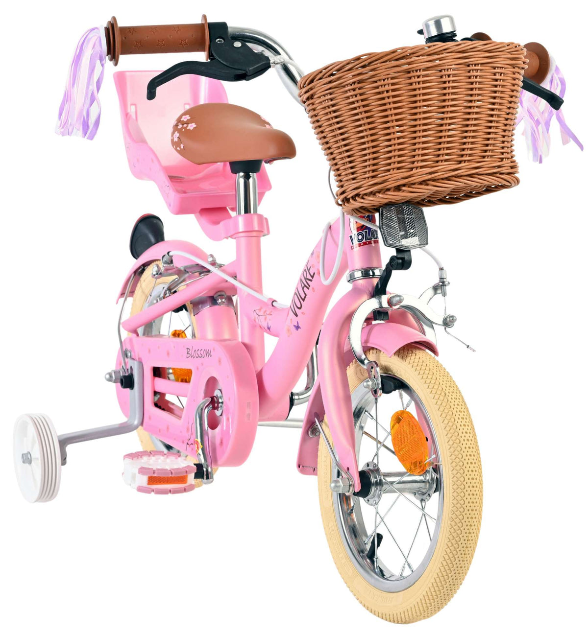Volare Blossom Kinderfiets - Meisjes - 12 inch - Roze - Twee handremmen