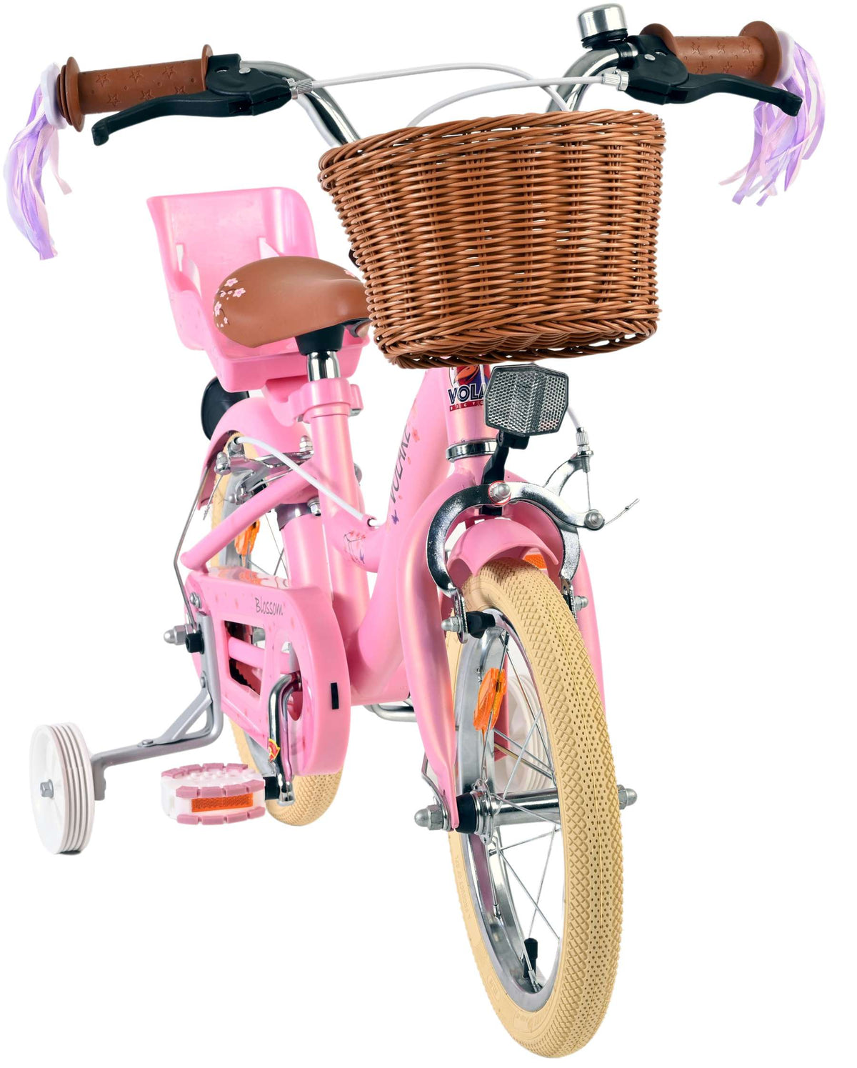 Volare Blossom Kinderfiets - Meisjes - 14 inch - Roze - Twee Handremmen