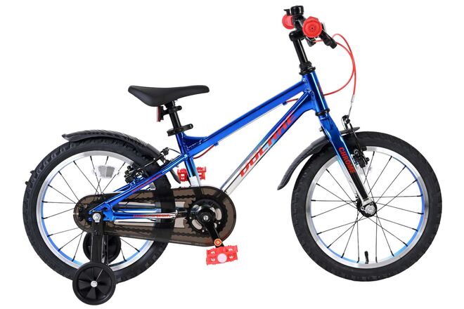 Volare Chrome Kinderfiets - Jongens - 16 inch - Blauw Zilver - Twee Handremmen