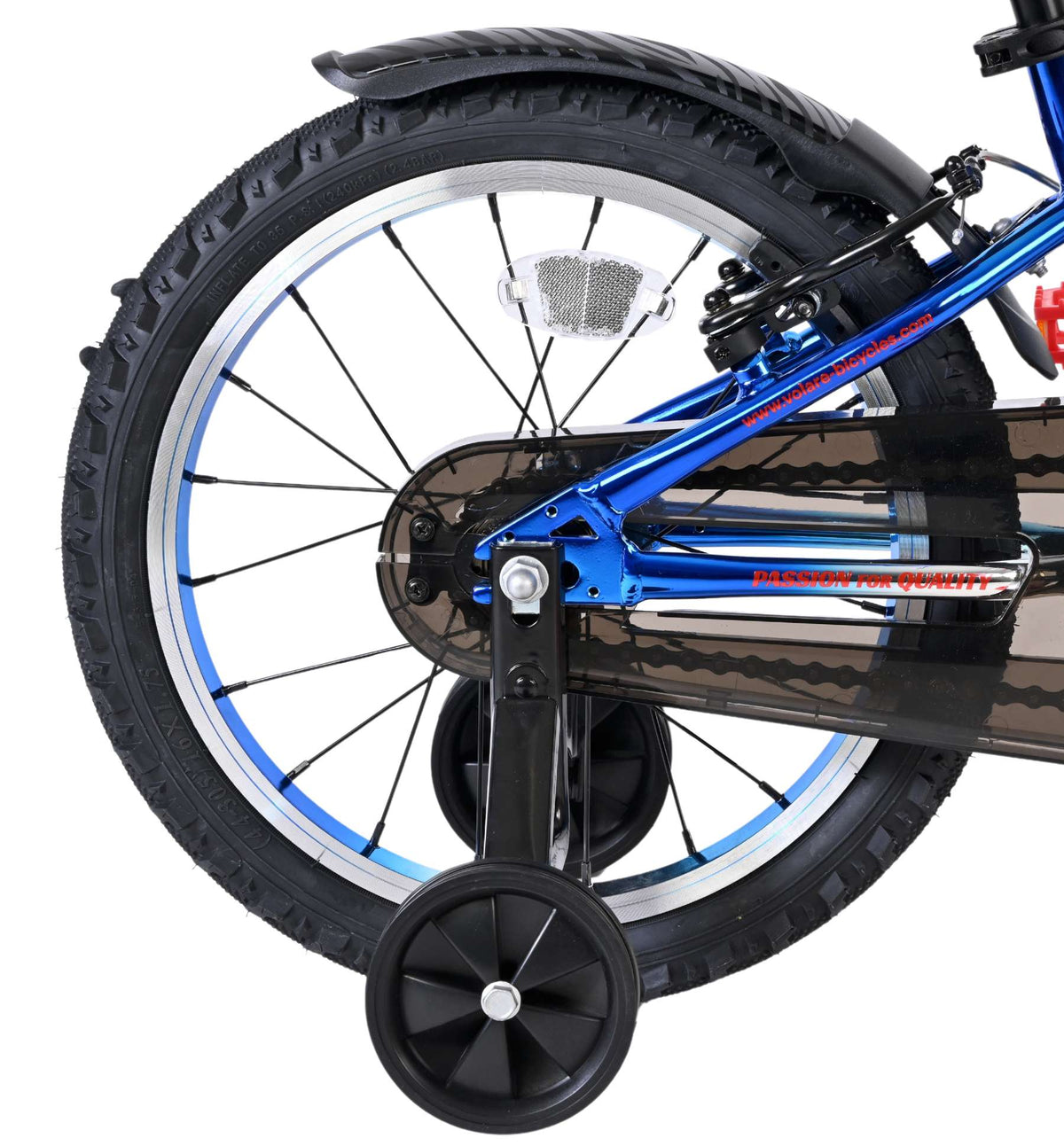 Volare Chrome Kinderfiets - Jongens - 16 inch - Blauw Zilver - Twee Handremmen