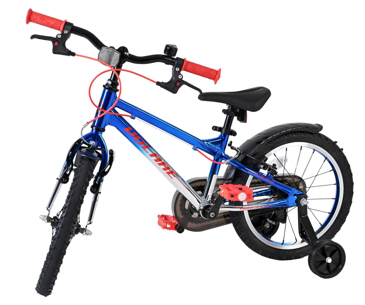 Volare Chrome Kinderfiets - Jongens - 16 inch - Blauw Zilver - Twee Handremmen