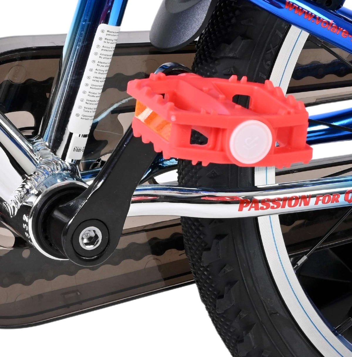 Volare Chrome Kinderfiets - Jongens - 16 inch - Blauw Zilver - Twee Handremmen